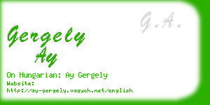 gergely ay business card